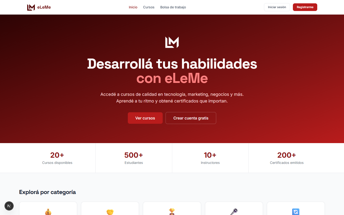 ELEME Plataforma Cursos